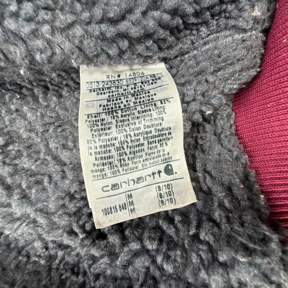 Carhartt Wildwood Jacket Sherpa Lined Womens Medium 100815-648 Merlot Purple - Picture 4 of 14